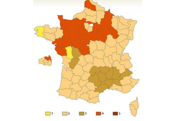 La bise map of France (infographic: AllSaintsLanguage)